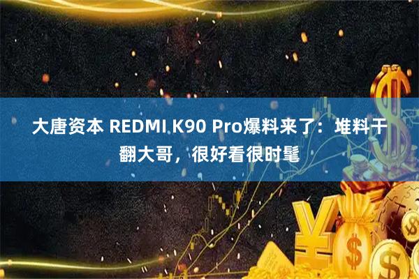 大唐资本 REDMI K90 Pro爆料来了：堆料干翻大哥，很好看很时髦